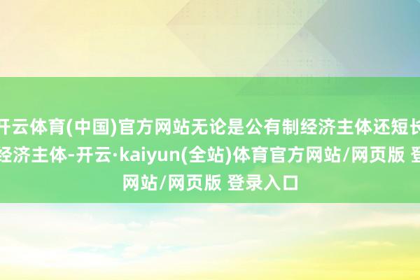 开云体育(中国)官方网站无论是公有制经济主体还短长公有制经济主体-开云·kaiyun(全站)体育官方网站/网页版 登录入口